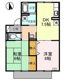 セジュール渡辺の物件間取画像