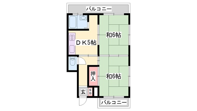 京口セントラルハイツの物件間取画像