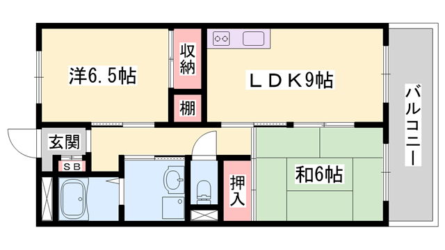 パームコート東山の物件間取画像