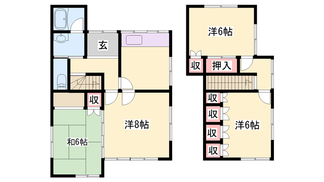 香寺町中寺　戸建ての物件間取画像
