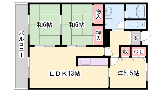 高楽ハイツの物件間取画像