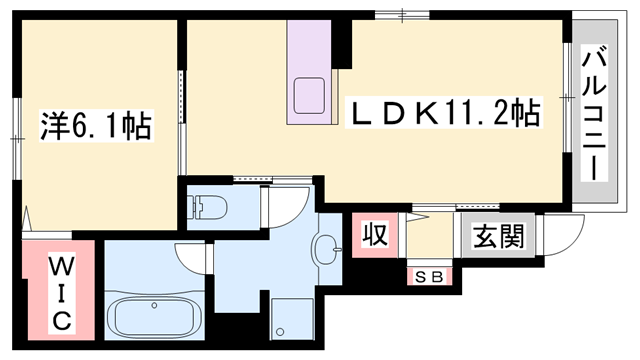 フェリス・ＦⅠの物件間取画像