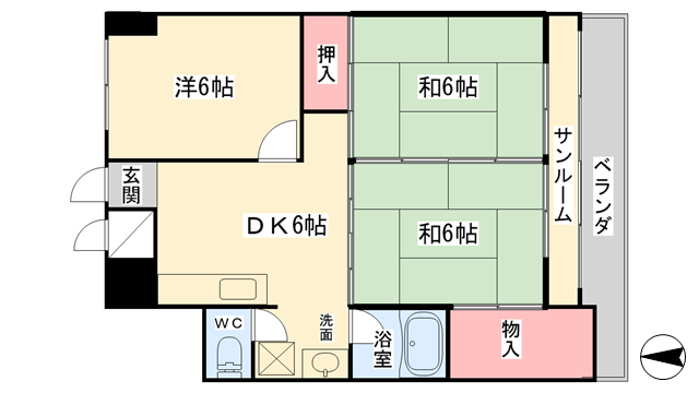 ニシノハイツの物件間取画像