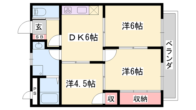 エスポワール砥堀の物件間取画像