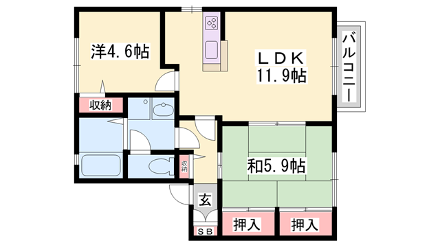 ディアス東南の物件間取画像