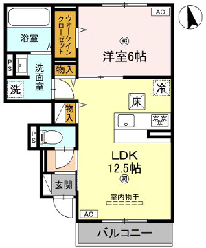 ルグラン亀山の物件間取画像
