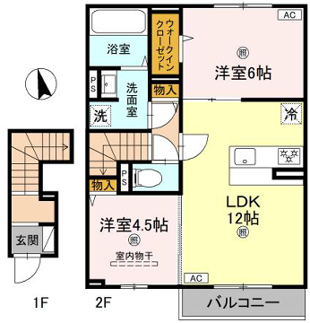 ルグラン亀山の物件間取画像
