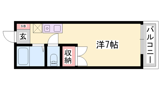 サニーハイツ新在家の物件間取画像