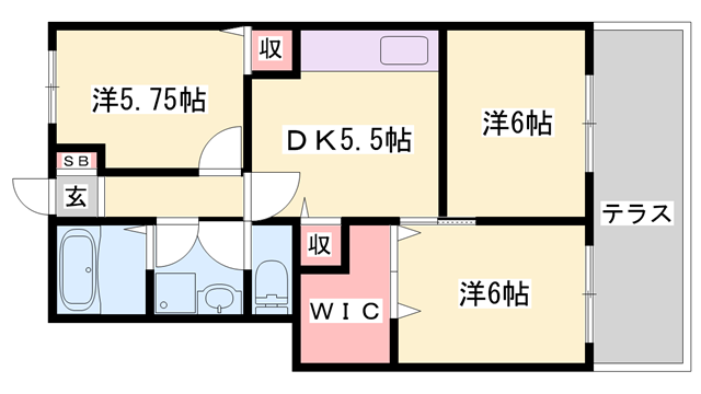 グリーンハイツ稲美野Ⅰの物件間取画像