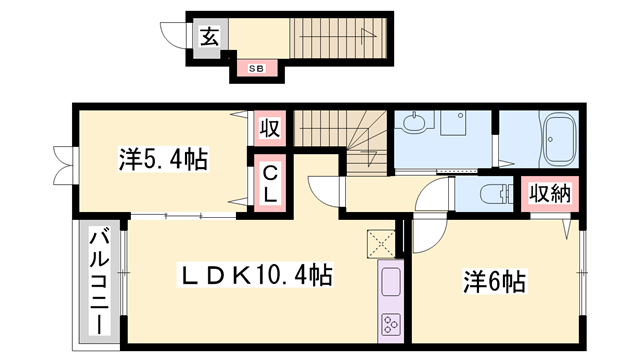 モス フロックス ノイの物件間取画像
