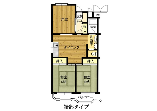 播磨城の宮　2号棟の物件間取画像
