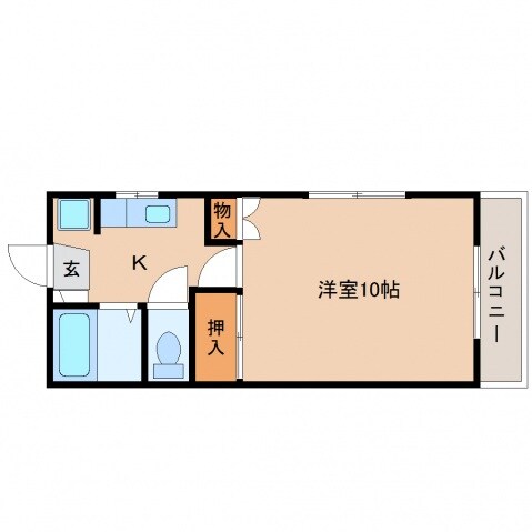 コーポやすらぎの物件間取画像